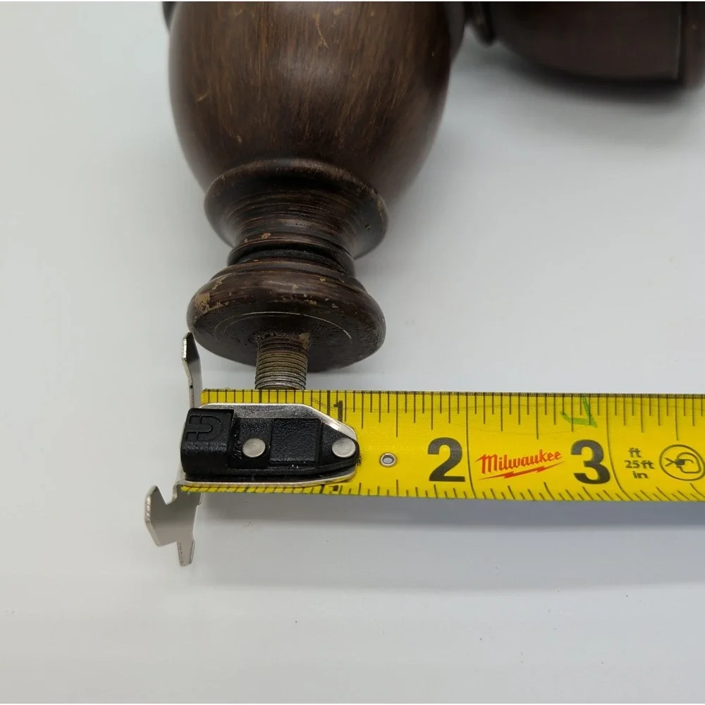 Vtg Turned Wood Finials Urn Chalice Goblet Style Rod Ends 4